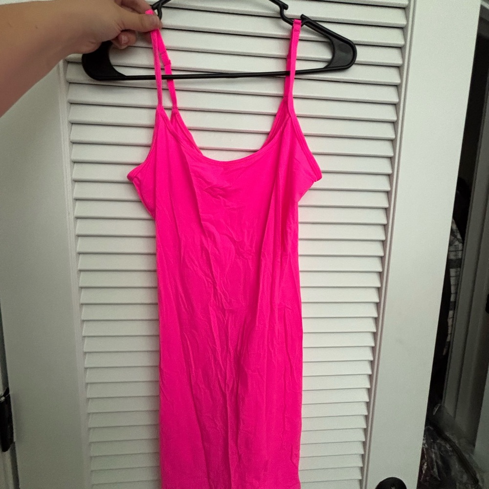 SKIMS Hot Pink Strappy Dress